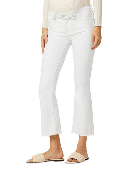Nico Mid Rise Bootcut Maternity Jeans in White