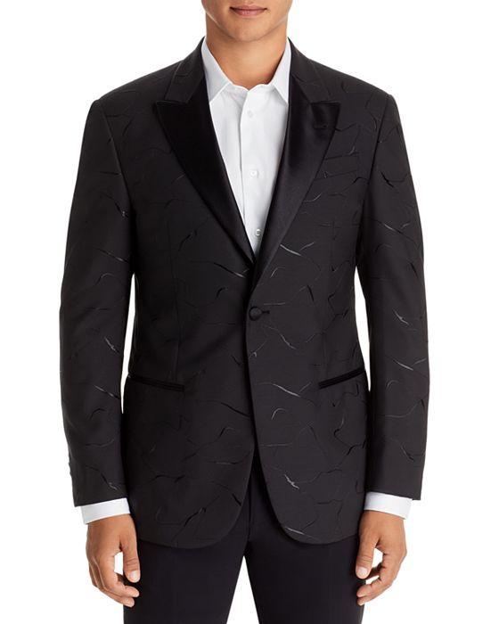 Abstract Embroidered Classic Fit Dinner Jacket