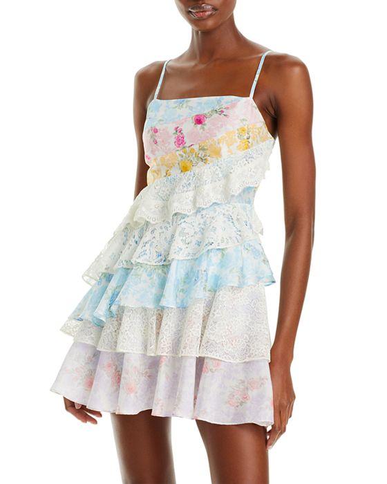 Imata Printed Ruffle Mini Dress