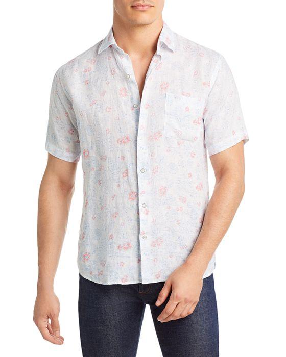 Palm Haven Short Sleeve Button Front Printed Shirt