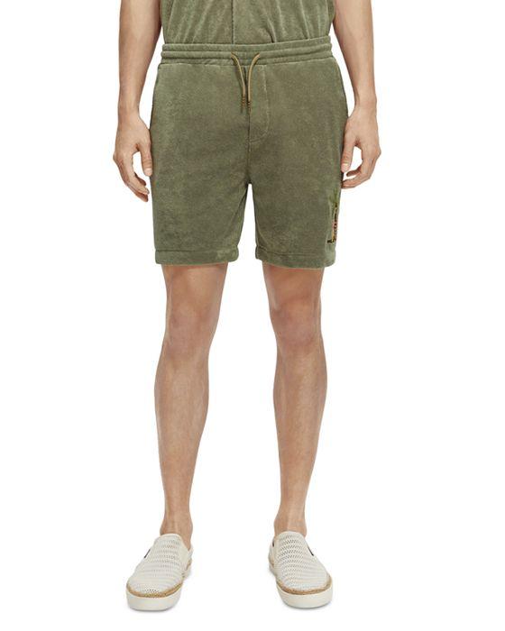 Embroidered Toweling Bermuda Shorts 