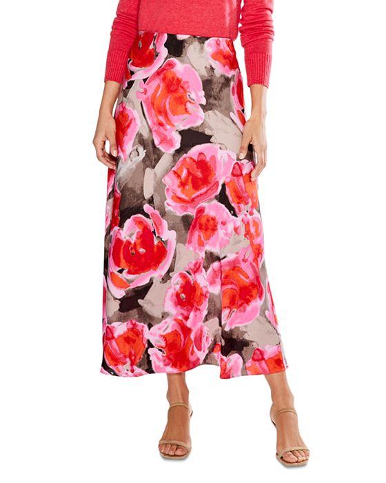Rosy Outlook Printed Maxi Skirt