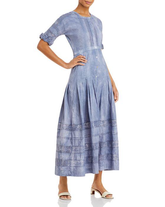 Edie Lace Short Sleeve Midi Shirt Dress