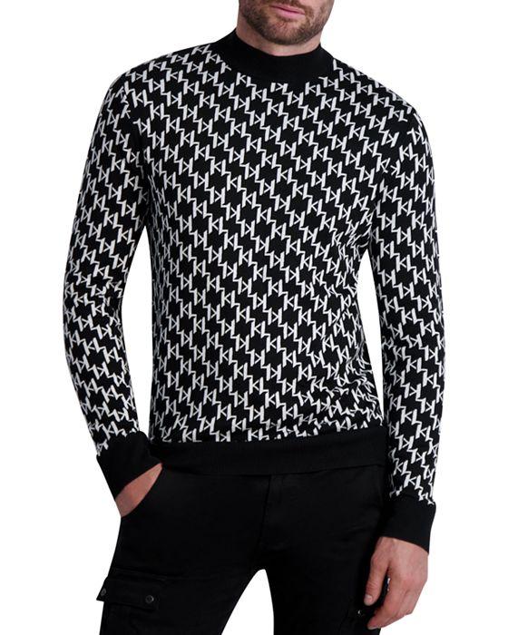 KARL LAGERFELD PARIS Logo Pattern Sweater