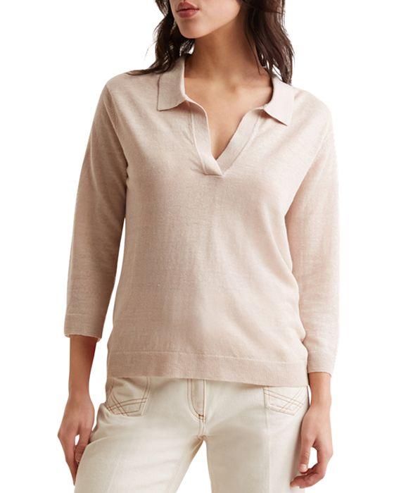 Lealine Linen Polo Sweater