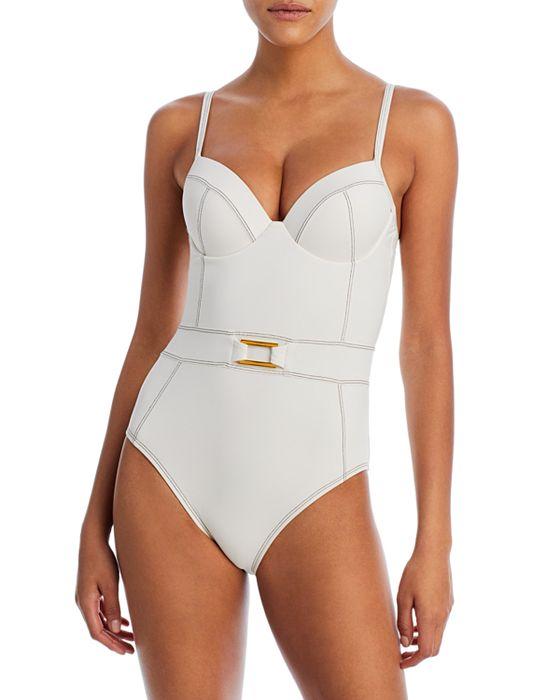Belted One Piece Swimsuit