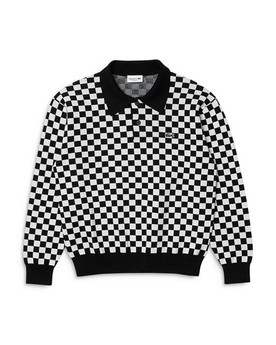Lacoste Héritage Relaxed Fit Checkerboard Print Sweater