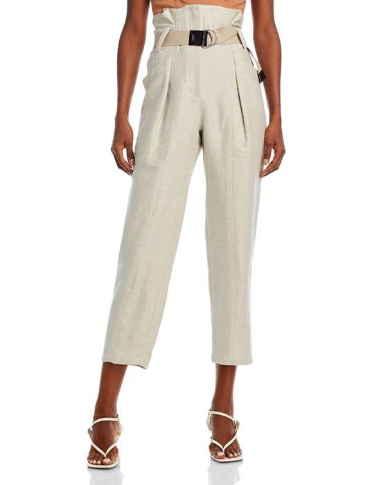 IRO Colinea Belted Paperbag Waist Cropped Pants