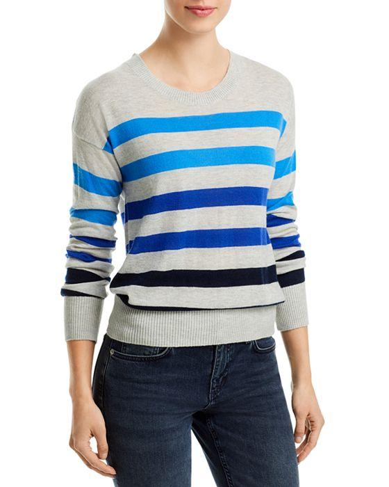 Cashmere Stripe Crewneck Sweater