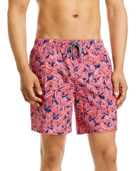 7" Lobster Print Swim Shorts