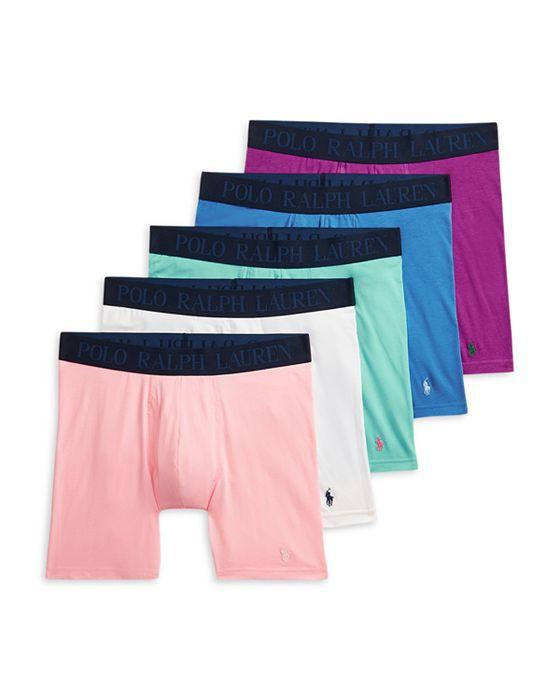 Four Way Stretch Cooling Color Blocked Boxer Briefs, Pack of 5