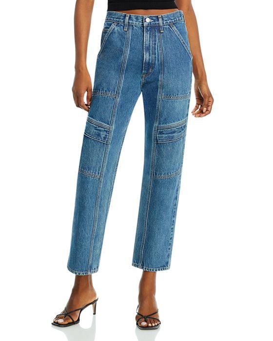 Cooper Cargo High Rise Ankle Straight Jeans in Regulation