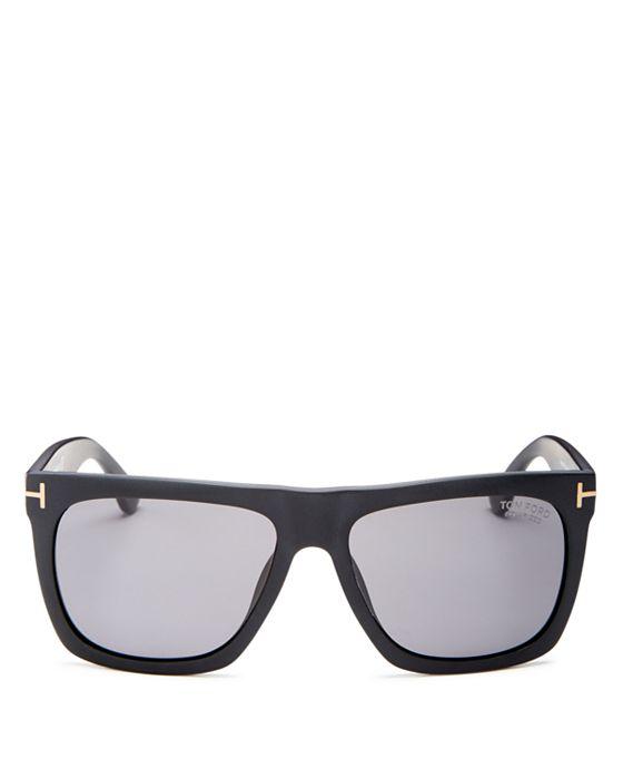 Morgan Polarized Flat Top Square Sunglasses, 57mm