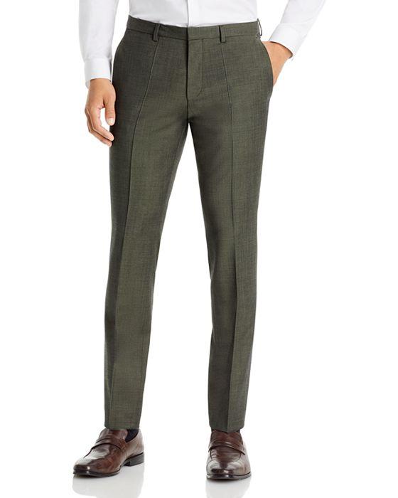 Hesten Olive Twill Extra Slim Fit Suit Pants