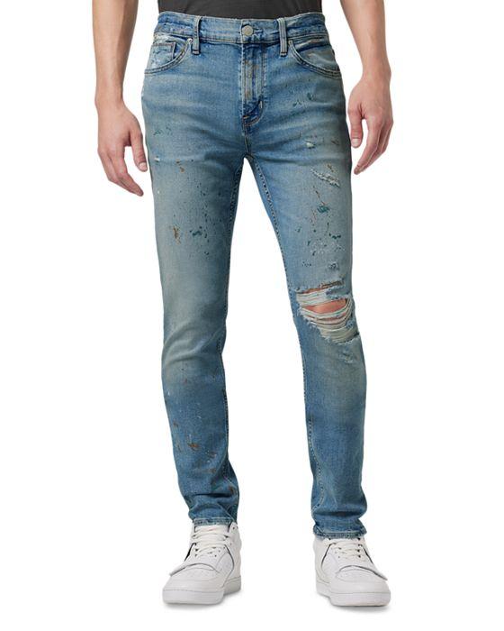 Axl Slim Fit Distressed Jeans in Disorder Blue