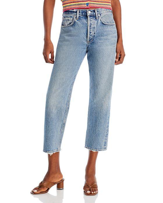 Parker High Rise Cotton Easy Straight Leg Jeans in Facade