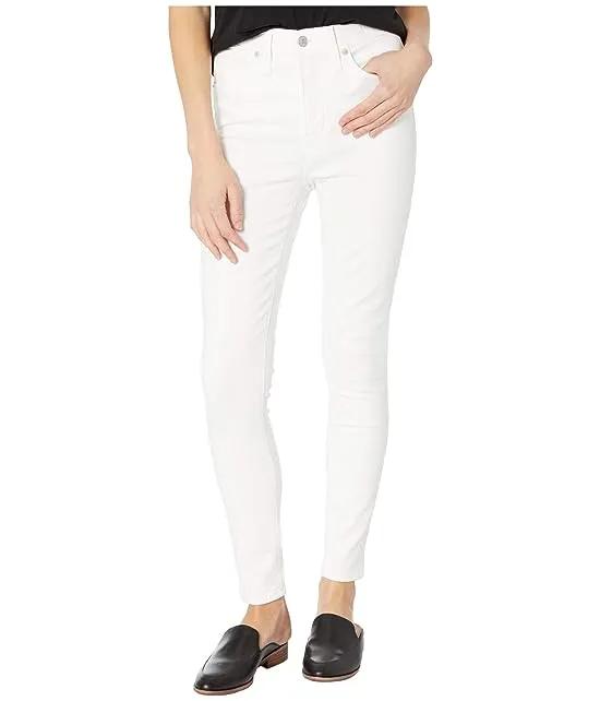 10" High-Rise Skinny Jeans in Pure White