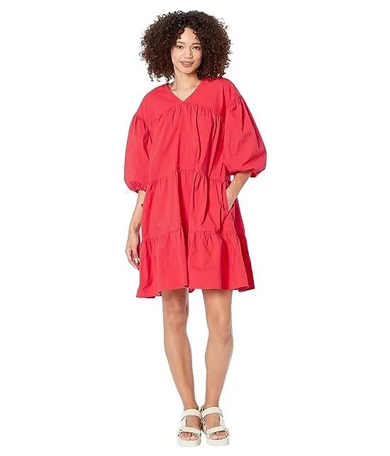 100% Woven Cotton Midi Dress