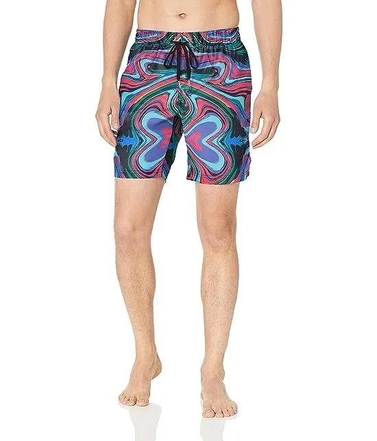 2(X)IST Mens Quick Dry Printed Board Short with Pockets
