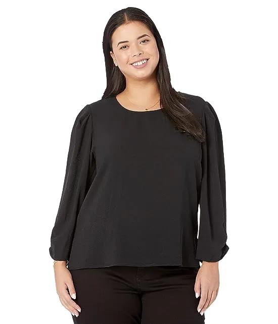 3/4 Ruched Sleeve Top