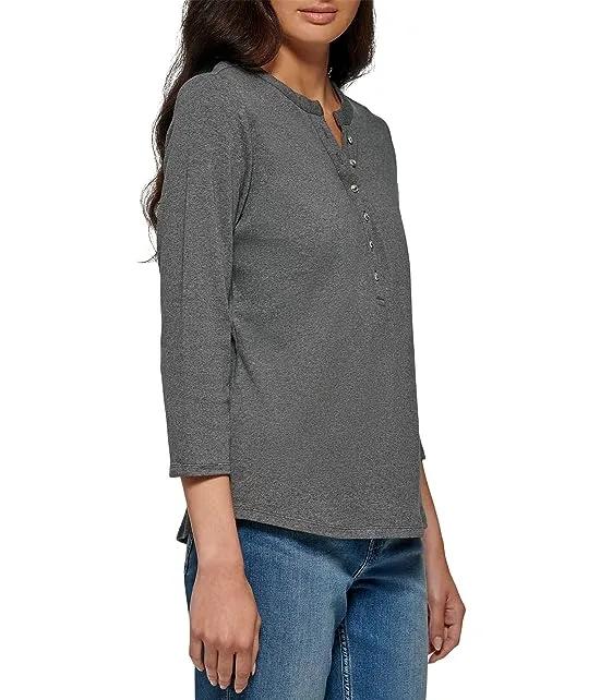 3/4 Top with Button Detail