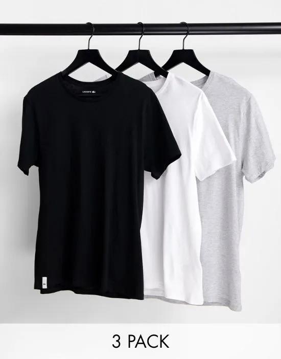 3 pack loungewear t-shirts in multi