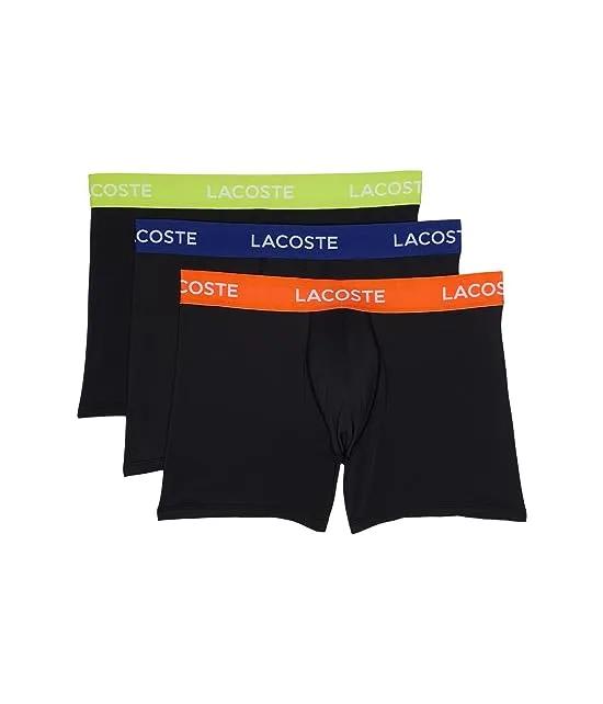 3-Pack Motion Microfiber Trunks with Colorful Waistband