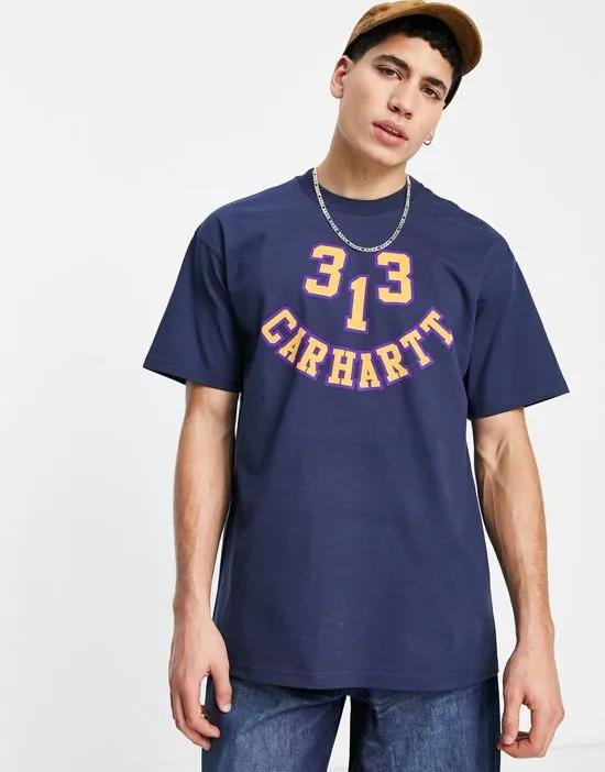 313 smile T-shirt in navy