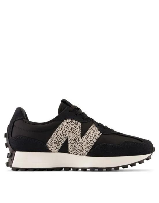 327 sneakers in black with leopard detail