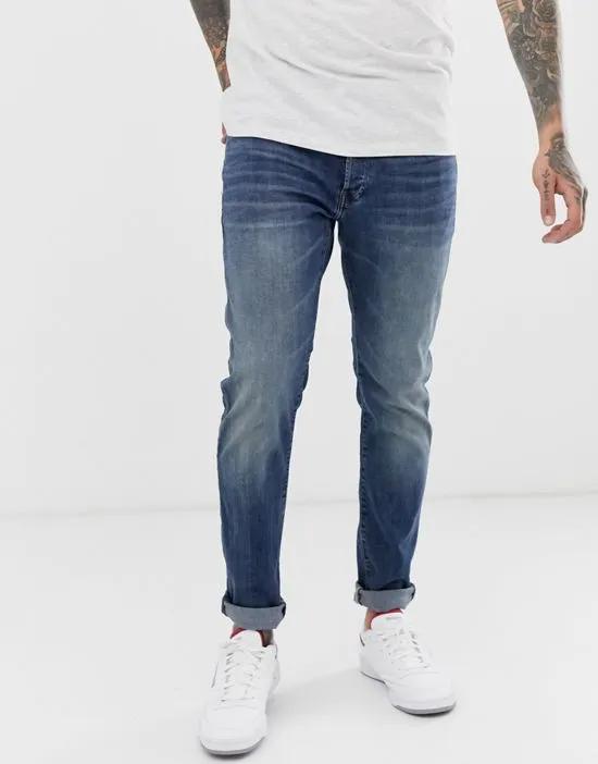 3301 slim fit jeans in medium aged
