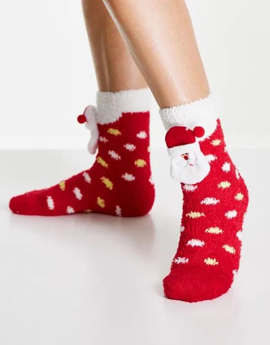 3D Santa dot socks Christmas tree decorations