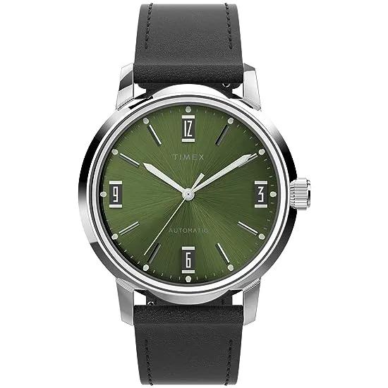 40 mm Marlin Automatic Leather Strap Watch