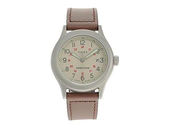 41 mm Expedition® Leather Strap Watch