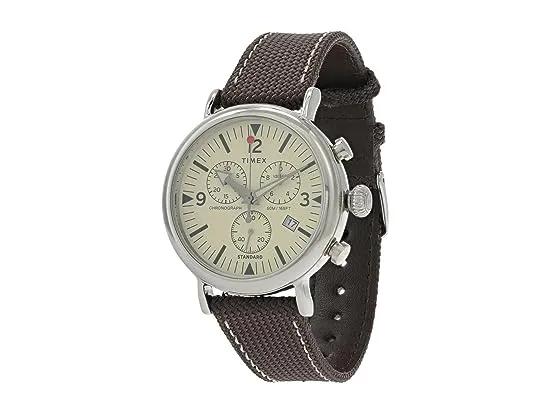 41 mm Standard Chrono Leather Combo Strap Watch