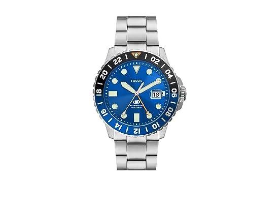 46 mm Blue 3 Hand Date Stainless Steel Watch FS5991