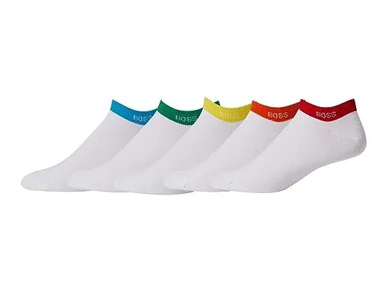 5-Pack Solid Cotton Stretch Socks