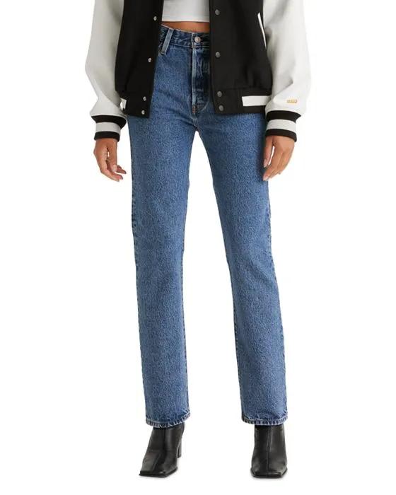 501 High Rise Straight Leg Jeans in Shout Out