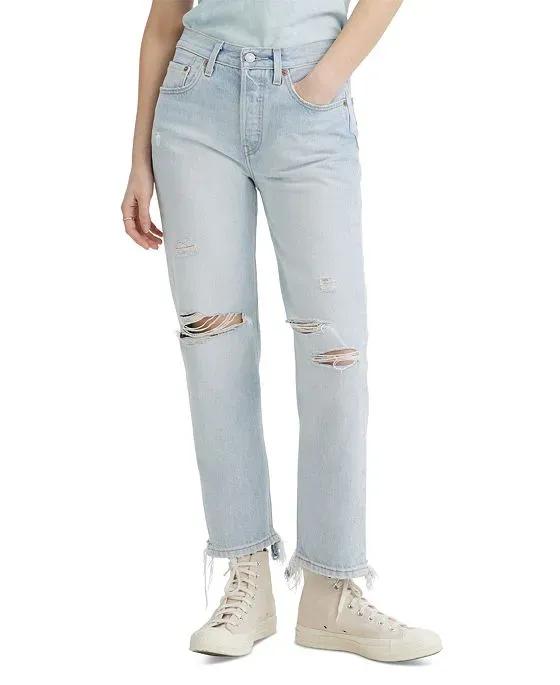 501® Cropped Curvy Straight-Leg High Rise Jeans