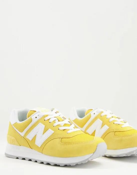 574 sneakers in pastel yellow