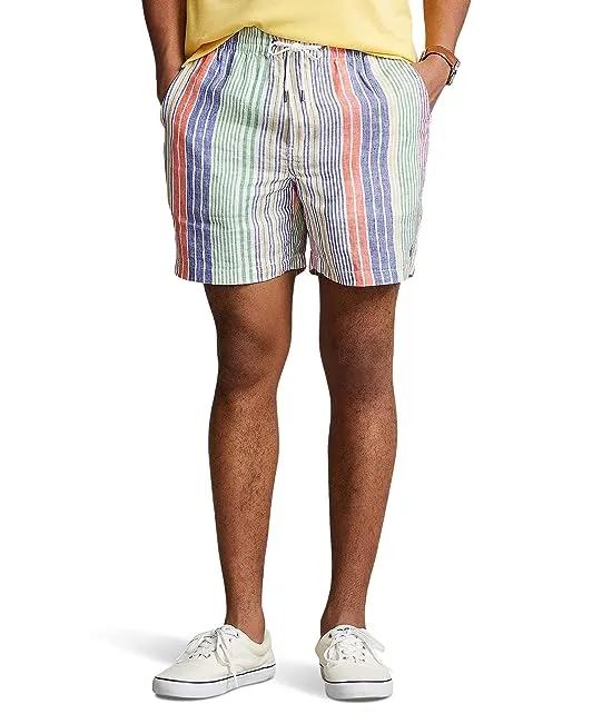 6" Polo Prepster Striped Linen Shorts