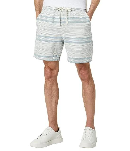 7" Pull Up Linen Shorts