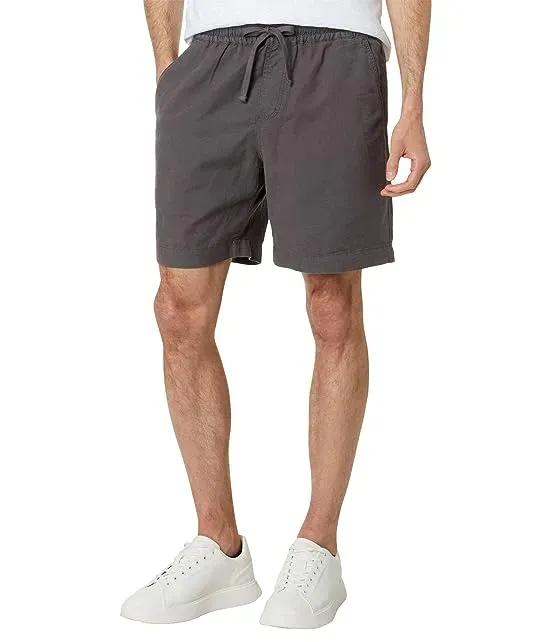 7" Pull Up Linen Shorts