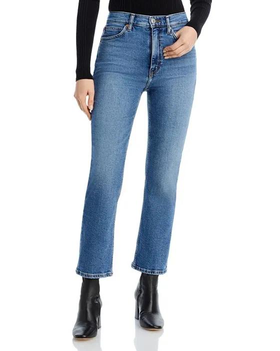 70s High Rise Ankle Bootcut Jeans in Mid 70s