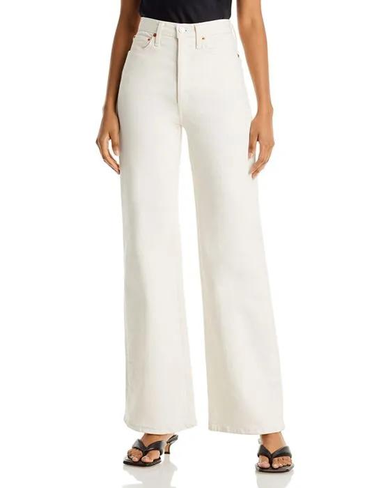 '70s Ultra High Rise Wide Leg Jeans in Vintage White