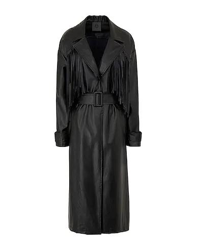 8 By YOOX OVERSIZED BELTED TRENCH | Black Women‘s Full-length Jacket