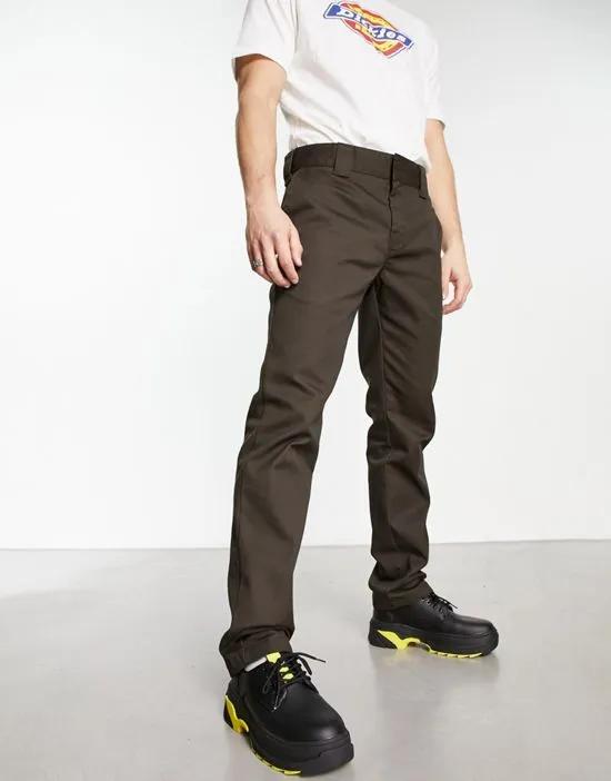 872 work pants in brown slim fit