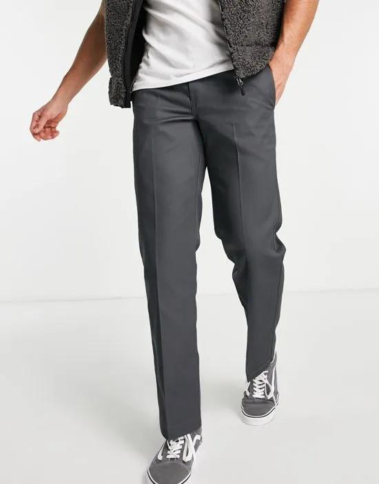 873 work pants in gray slim straight fit - GRAY