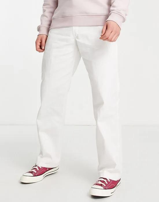 874 work pants in white straight fit - WHITE