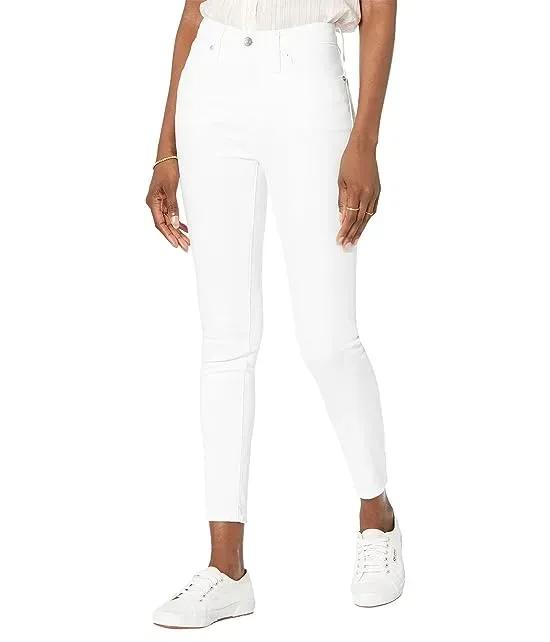 9" Mid-Rise Crop Jeans in Pure White
