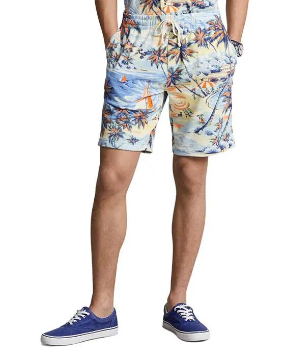 9" Tropical Floral Print Terry Shorts